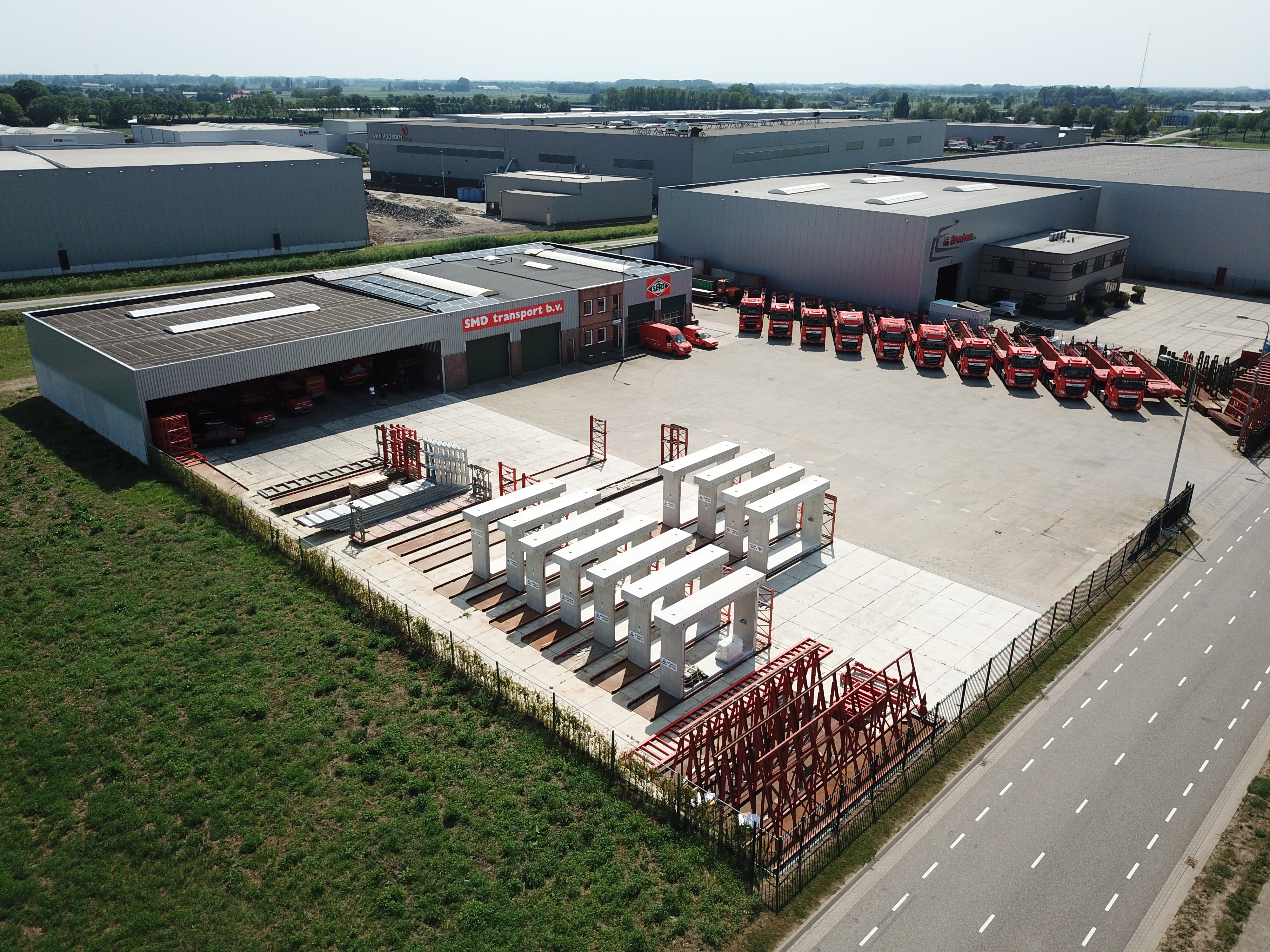 Binnenlader op bouwplaats